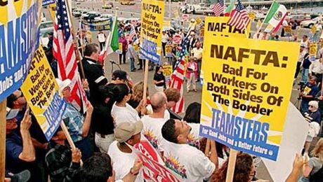 Issue Workers solidarity against NAFTA
