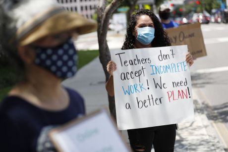 Issue Back to school: No unsafe re-opening! No layoffs! 
